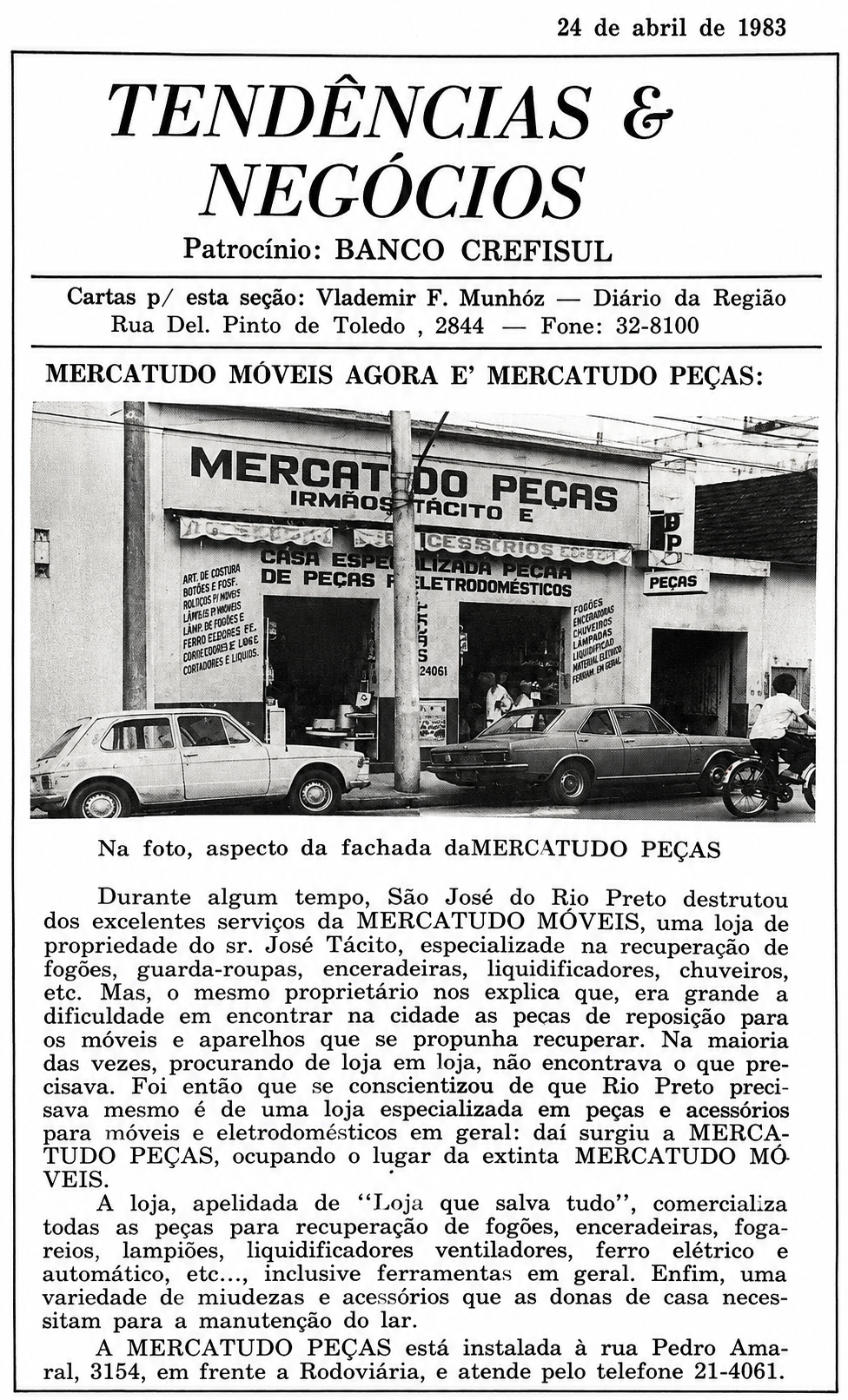 Diário da Região — 24 de abril de 1983